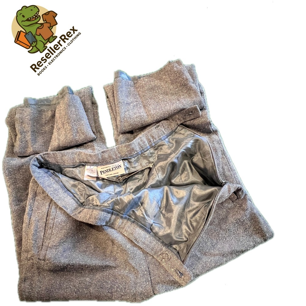 Pendleton Women's Gray Virgin Wool Silk Lined Trousers Pants Size 6